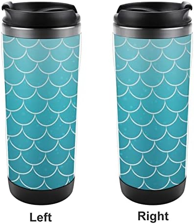 ספלי קפה של בתולת ים כחולה ספלי קפה עם כוסות מבודדות מכסה בקבוק מים קיר כפול נירוסטה