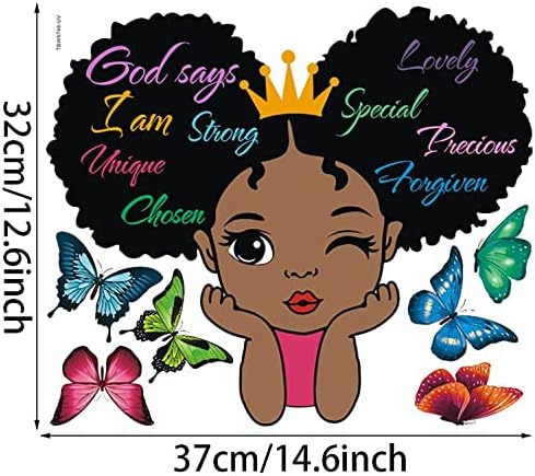 דרמיסי שחור ילדה קסם קיר מדבקות עבור בנות שינה, השראה ציטוט קיר מדבקות מוטיבציה אומר אפריקאי אמריקאי קיר מדבקה ורוד חדר תפאורה לחדר שינה