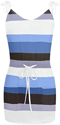 שמלת icodod שמלת נשים 2023 חוף קיץ הדפס מזדמן טנק צוואר ללא שרוולים בוהו פלוס שמלות בגודל לנשים עם כיס