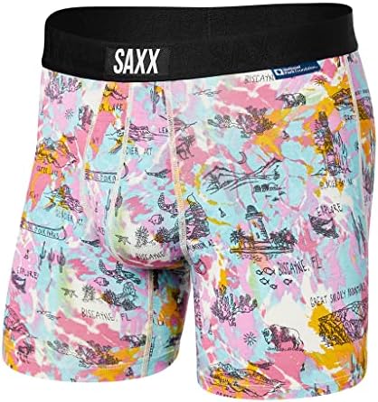 תחתוני גברים Saxx - Vibe Super Soft Boxer תקציר עם תמיכה בכיס מובנה - תחתונים לגברים, אביב