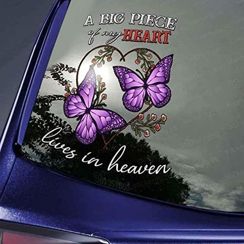 מדבקות מכונית פרחים פרפר סגול חתיכה גדולה של ליבי חי בשמיים מדבקה מדבקה מדבקה