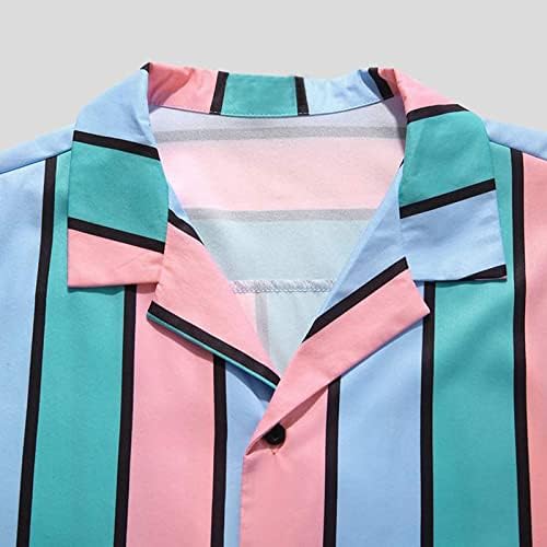 פוקסיה חולפת גברים קיץ זכר צבעוני חולצה עליונה חולצות הדפס