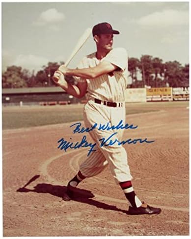 מיקי ורנון מילווקי ברייבס/פיראטים/אינדיאנים D.2008 חתימה 8x11 צילום - תמונות MLB עם חתימה
