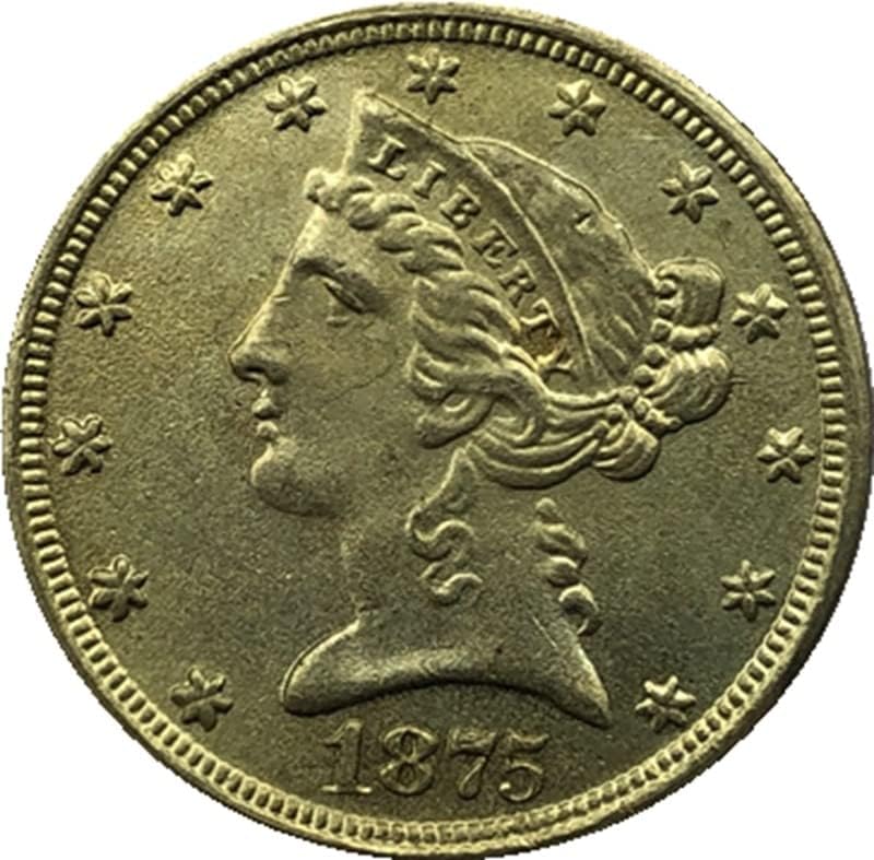 17 תאריכים שונים גרסת CC ארהב 5 מטבעות זהב ליברטי עשויים מלאכות עתיקות פליז מטבעות זיכרון זרות