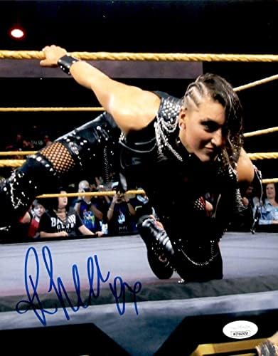 Rhea Ripley חתמה על WWE RAW 8X10 תמונה 3 JSA עד COA NXT - תמונות היאבקות חתימה