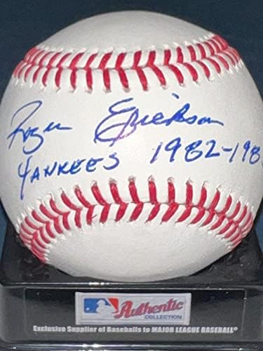 רוג'ר אריקסון ניו יורק ינקי 1982-83 חתום בייסבול רשמי של ליגת המייג'ור - חתימה בייסבול