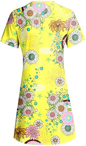 שמלת OfficedPB לנשים, שמלות חולצת טשטוש מזדמנות של נשים בקיץ שרוול קצר