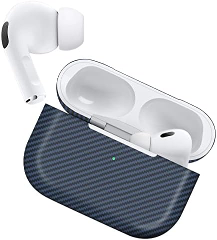 עבור Apple AirPods Pro 2 Cox Cover 2022, סיבי פחמן המיועדים למארז AirPods Pro שנייה עם מכסה נעילה, מארז מגן דק דק -זעזועים, טעינה אלחוטית