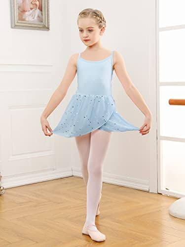 Vieille פעוט בנות ריקוד גנאי חלול גב גוף בלט לבנות לבנות שמלת ריקוד חולצה עם חצאית טוטו 3-8t