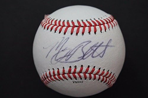 מורגן בורקהארט בוסטון רד סוקס רויאלס חתימה חתימה על בייסבול MLB H - כדורי בייסבול עם חתימה