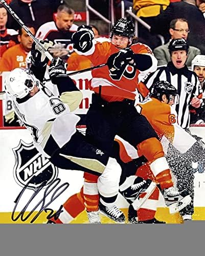 קלוד ג'ירו חתום 8x10 פילדלפיה פליירים NHL הוקי צילום PSA ITP - תמונות NHL עם חתימה