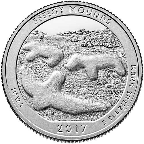 2017 S BU Effigy Mounds, הפארק הלאומי איווה NP רבע רבע