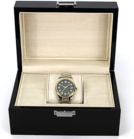 אחת עץ תיבת שעון, אירופאי סגנון תכשיטי מקרה, גבוהה-סוף אחסון תיבה עם לכה מנעול שחור 0130 ב