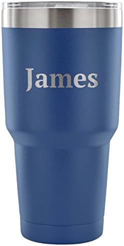 ספל קפה של ג'יימס - שמות טקסט על כוס תה כוס זכוכית - נסיעות בהתאמה אישית שם פרטי ספל מתנה - GARATE 30 -OUNCES - זיעה בחינם - חג המולד,