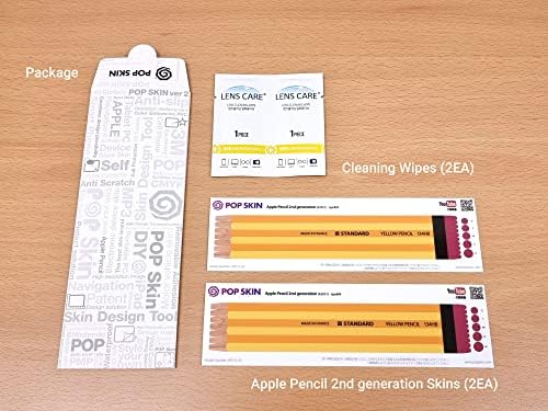 עיצוב פס צהוב עוטף עור ויניל לעיפרון תפוחים דור שני בלבד, AP2-S-03,