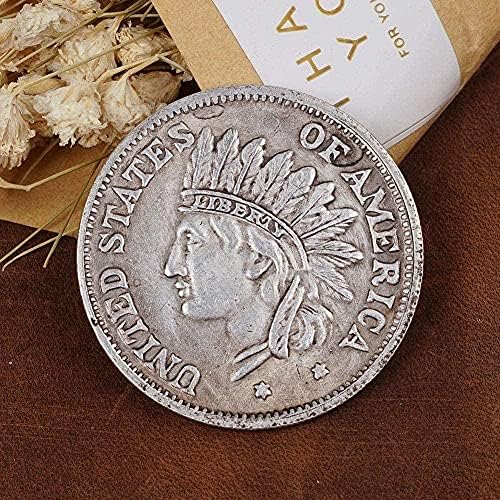 מטבע אתגר 1851 U S דולר כסף 1 U S מטבע כסף חינם כסף עגול מטבע זר מטבע עתיק אוסף עתיק