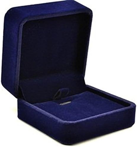 מלופוסה רויאל כחול קטיפה עגילי תיבת שרשרת תליון אריזת מתנה/תכשיטי מקרה