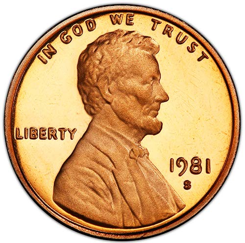 1981 S סוג 1 הוכחה לינקולן הזיכרון Cent Choice Uncirulated Us Mint Mint