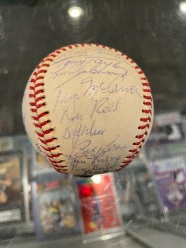1976 קבוצת פילדלפיה פיליז חתמה על בייסבול שמידט קרלטון קאת בואה JSA 29 - כדורי בייסבול עם חתימה