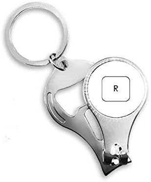 סמל מקלדת r ארט דקו מתנה לאופנה ציפורניים ניפר טבעת מפתח בקבוקי שרשרת פותחן