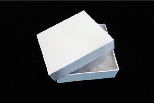 לבן מס '4 תכשיטים/קופסת מתנה 3-1/2 x 3-1/2 לפי גופי חנות מודרניים