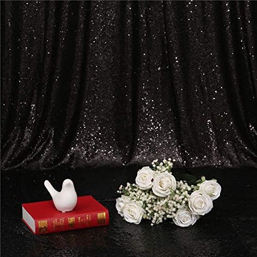 נצחי יופי שחור נצנצים רקע וילונות לחתונה המפלגה דקור, נצנצים חג המולד רקע וילון