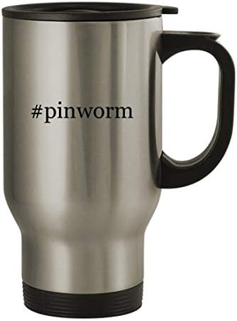 מתנות Knick Knack Pinworm - 14oz נירוסטה hashtag ספל קפה, כסף