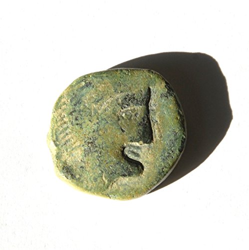 מטבע עתיק של ספרד תחת רומא, כרמו 80-50 לפני הספירה שתי אוזניים דגנים מס '2 מטבע טוב מאוד