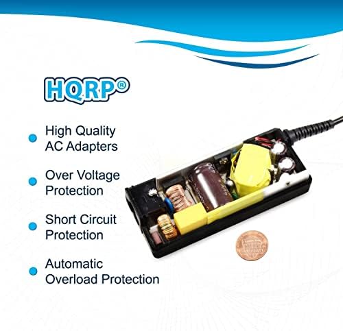 מתאם HQRP AC תואם ל- MICCA EP350, EP350 G2, EP600, EP600 G2, EP950 PS488IBCAY3000S נגן מדיה דיגיטלי כבל חשמל פלוס מתאם תקע יורו