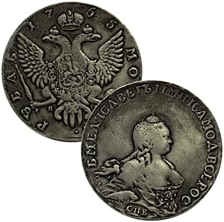 1737 פולינה רוסית אליזבת מטבע סילבר טסאר סילבר דולר מטבע זיכרון נשר עם ראש כפול עם חותם בצד