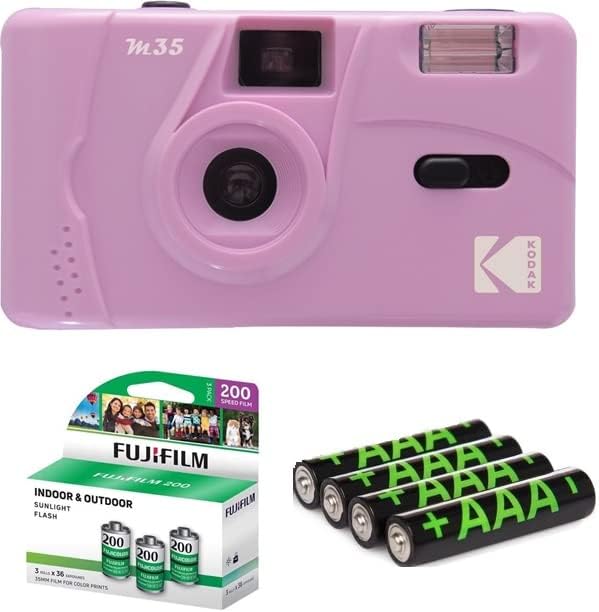 קודאק מ35 35 מ מ מצלמת סרט, סרט וסוללה צרור: כולל 3 חבילות של פוג ' יפילם צבע שלילי סרטים, 4 מארז סוללות אלקליין