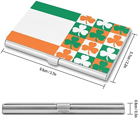 אירלנד דגל תלתן תלתן עסקים מזהה כרטיס מקרה מחזיקי מגן תיבה ארגונית צדפה עבור גברים נשים