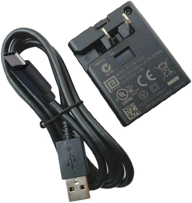 Upbright 5v יציאת USB AC/DC מתאם + USB קצה טעינה כבל תואם ל- Divoom AcdivDitpnk Ditoo Mini Retro Pixel Art Game Timebox Evo Bluetooth