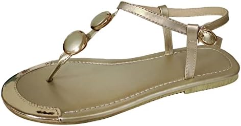 סנדלים לנשים ריינסטון רצועת קליפ הבוהן חוף סנדל אופנה שטוח נעל חופשה כפכפים