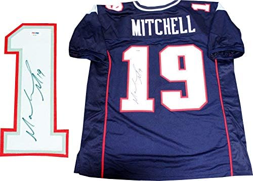 מלקולם מיטשל עם חתימה של ניו אינגלנד פטריוטס ג'רזי בהתאמה אישית - גופיות NFL עם חתימה