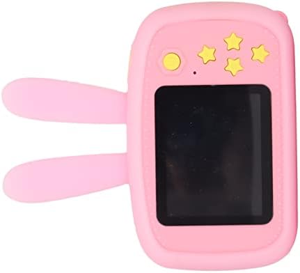 מצלמת פעוטות, צעצוע אינטראקטיבי למצלמה דיגיטלית של לילדים דיגיטליים מיני עם ארנב אטום אטום הלם עם כבל טעינה של שרוך לילדה