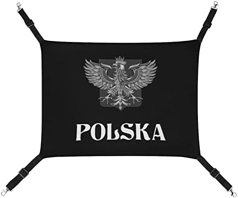 דגל פולין עם נשר פולני חיות מחמד ערסל נוח מיטה תלויה מתכווננת לבעלי חיים קטנים כלבים חתולים אוגר