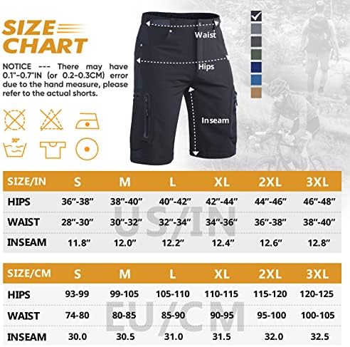 מכנסי טיול של HiaUspor מכנסיים קצרים משקל קל משקל יבש מהיר MTB מכנסיים קצרים לדיג גולף טקטי חיצוני מכנסיים קצרים מזדמנים