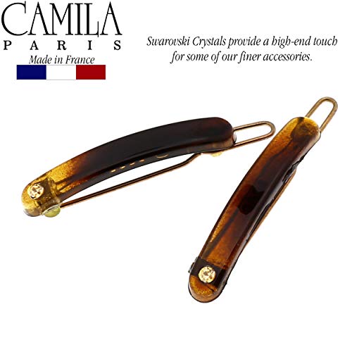 CAMILA PARIS CP2863/2 CLIPS שיער צרפתי לנשים לנשים בנות קטנות בצד הקליפ של Barrette, אביזרי שיער לנשים. חזקה חזקה אל אחיזה אחיזה באופנת