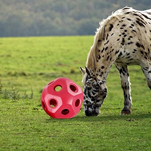 Esquirla חמוד 15.7 כדור פינוק סוסים, האכילה של מזין סוסים מאכיל סוסים מזין מזין עמיד מזין חציר כדור צעצוע רב תכליתי לדוכן יציב לסוסים,