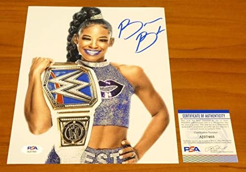 Bianca Belair חתמה על 8x10 Pro Wrestling Photo עם PSA COA - תמונות היאבקות חתימה