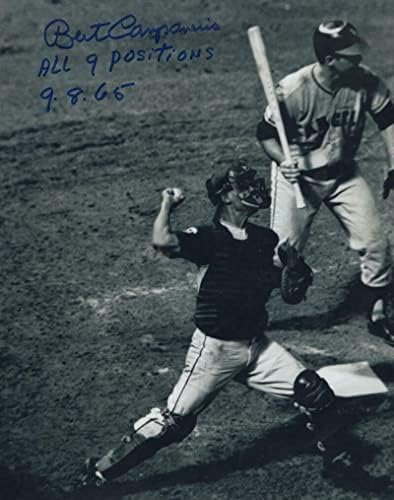Bert Campaneris כל 9 המיקומים 9-8-65 חתמו 8x10 צילום w/coa-תמונות MLB עם חתימה