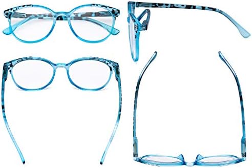 4 זוגות ענקי קריאת משקפיים עגול קוראים לנשים קריאה