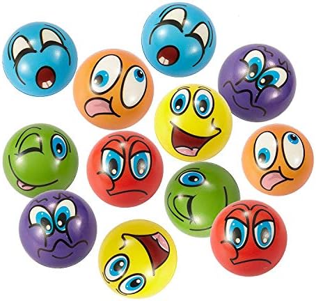 פרצוף מצחיק כועס סוחט כדורי לחץ כיף לחץ הקלה צעצועים כדורי חינוך טיפוליים בתפזורת 1 תריסר כדורי מתח 2.5