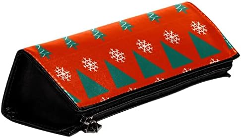 תיקי נסיעות קוסמטיים של tbouobt, מארז איפור, תיק איפור למוצרי טיפוח, עץ חג המולד של פתית שלג ירוקה אדומה