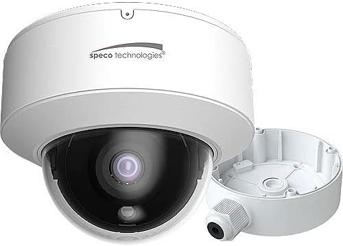 Speco O8VD2 8MP IR מצלמת IP עם תיבת צומת, עדשה קבועה 2.8 ממ, תואמת NDAA, לבנה