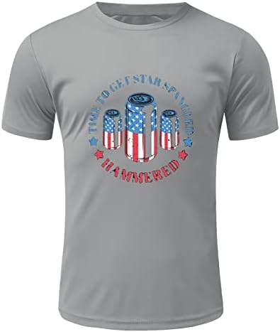 חולצות טריקו של שרוול קצר של UBST Mens Patriotic.