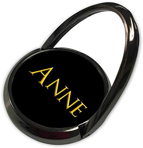 עיצוב אלכסיס של אלכסיס - שמות נשיות פופולריות בארהב - שם הגברת הפופולרית של אן באמריקה. צהוב על קסם שחור - טבעת טלפון