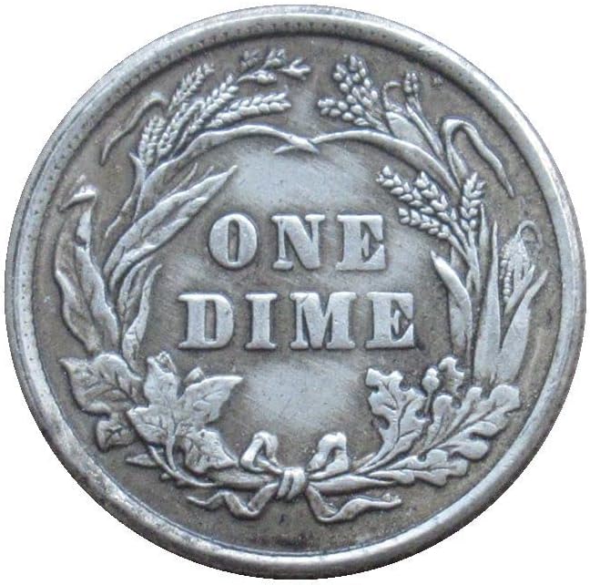 ספר אמריקאי 10 סנט 1895 מעתק מצופה כסף מטבע זיכרון