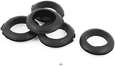 X-DREE 5 יחידות 30 ממ דיה פנימי גומי שחור גומי שחור עגול חוט אטם אטם (5 יחידות 30 ממ DIA פנים Caucho Negro Caucho Eléctrico Redondo Alambre